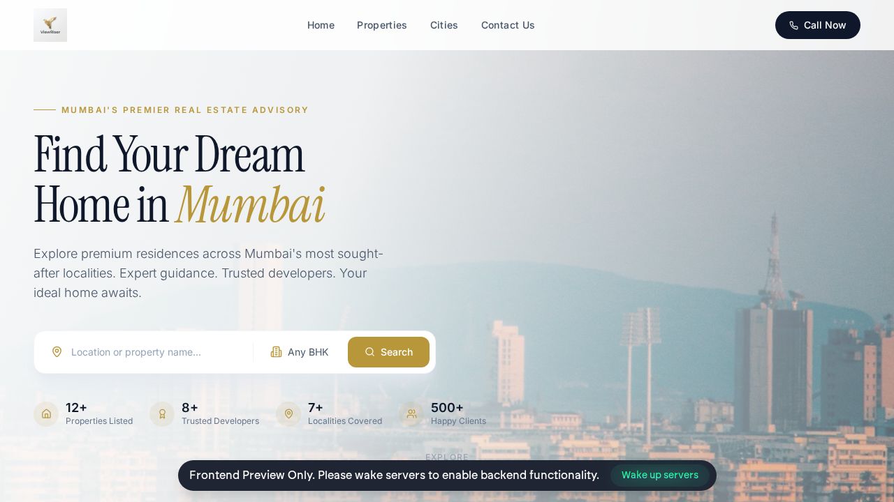Real Estate Company - website designed and developed by Buffetism, web development company India